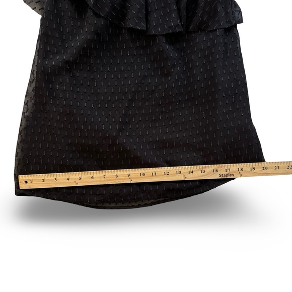PAIGE Elegant Black Ruffle Top women’s size small - Picture 5 of 10